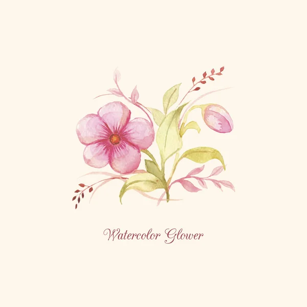 Flor de acuarela — Vector de stock