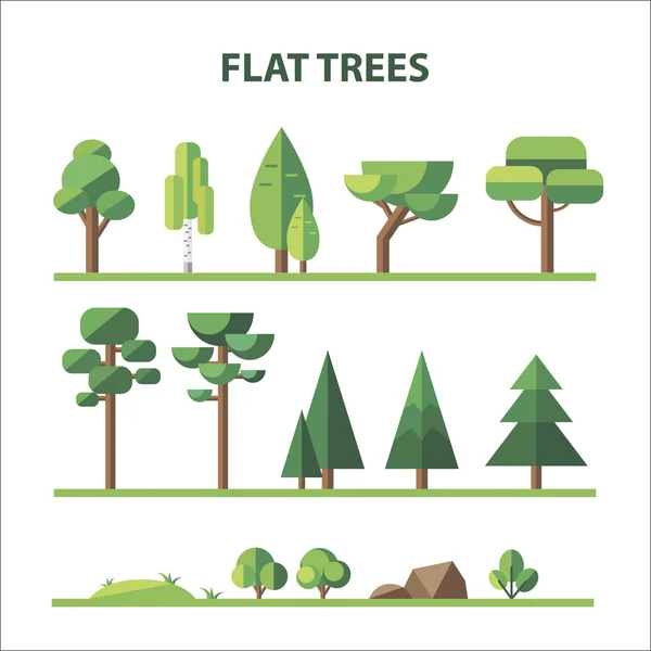 Flat forest — Stock Vector