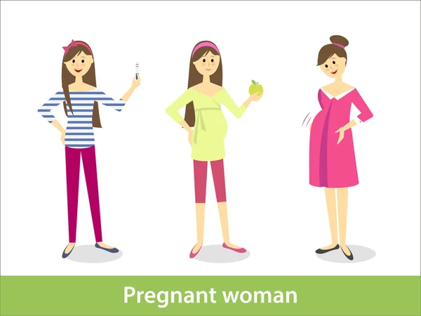 Pregnant woman — Stock Vector