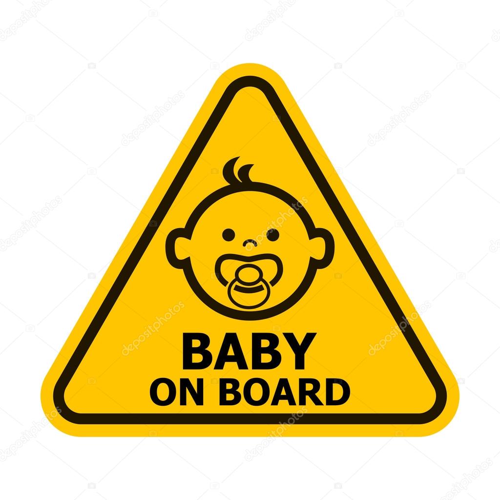 Baby on board sign.