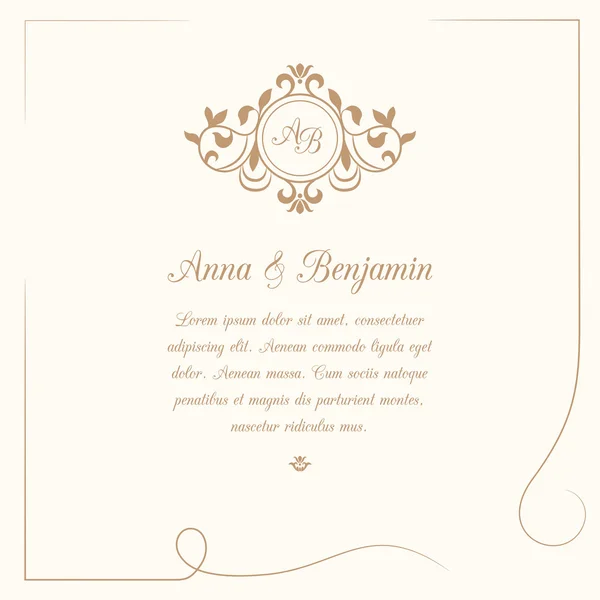 Invitación boda — Vector de stock