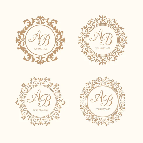 Monogramas — Vector de stock