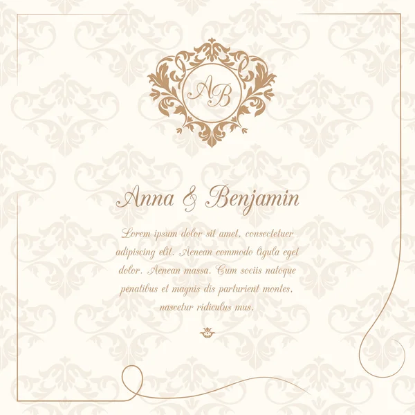 Invitación boda — Vector de stock