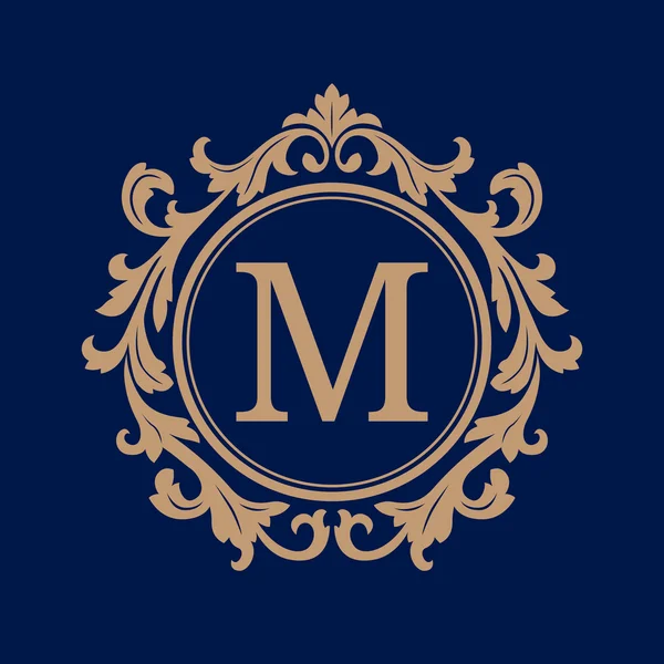 Modèle de monogramme vintage — Image vectorielle