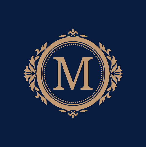 Vintage monogram template