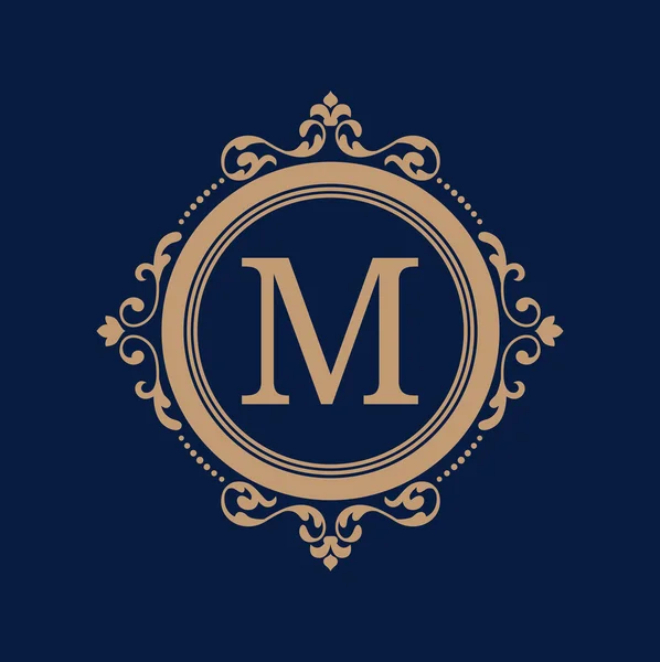 Modèle de monogramme vintage — Image vectorielle