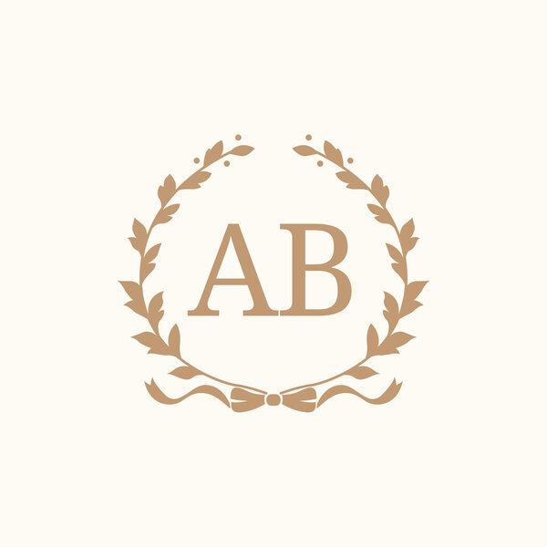 Винтажный шаблон монограммы
