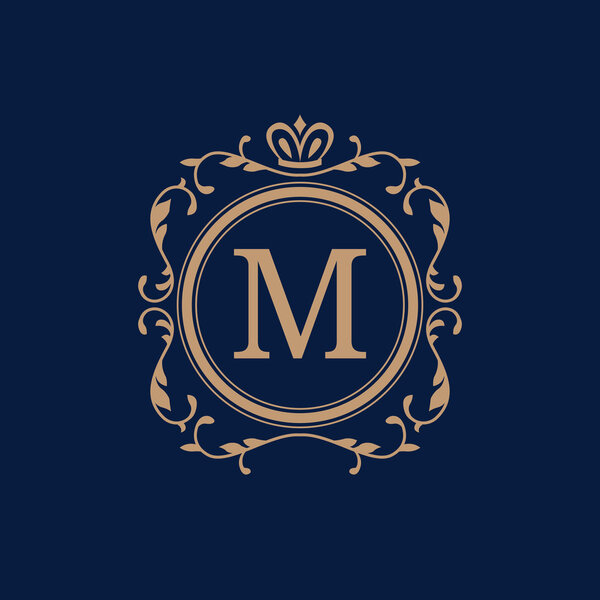 Vintage monogram template