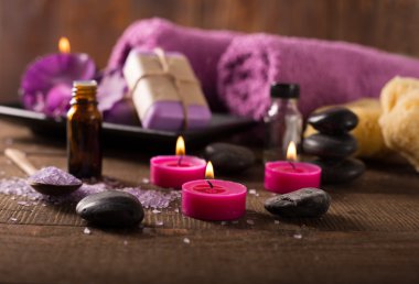 ahşap yüzey Spa ayarı