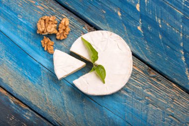 Camembert peyniri Üstten Görünüm