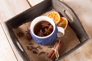 Üstten Görünüm mulled şarap