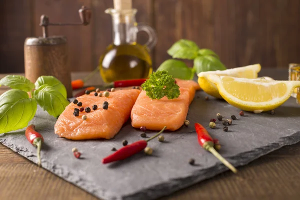 Fresh salmon filet — Stock Photo, Image