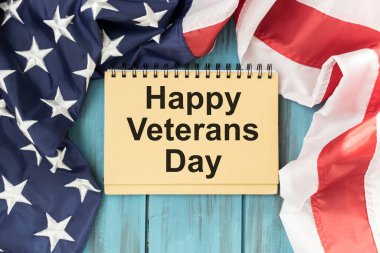 Gaziler Günü 'nüz kutlu olsun. Not defterine Amerikan bayrağıyla birlikte.