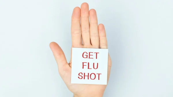 Dapatkan Kartu Flu Ditembak Terisolasi Latar Belakang Putih — Stok Foto