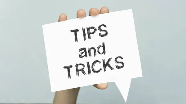 Tips Tricks Kort Med Sky Bakgrund Affärsidé — Stockfoto