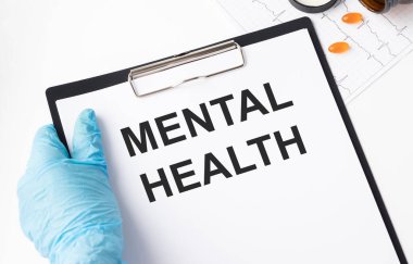 Kelime yazma Ruh Sağlığı. Kişinin Psikolojik ve Duygusal Durumu İçin İş Konsepti