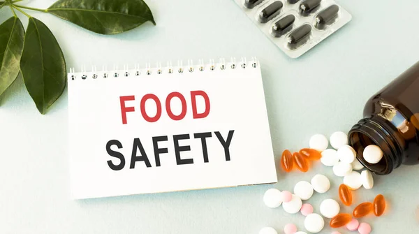 Надпись Food Safety Concept Medicine Healthy Eating — стоковое фото