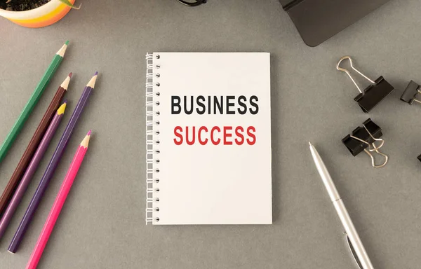 Concept Entreprise Bloc Notes Avec Texte Business Success — Photo