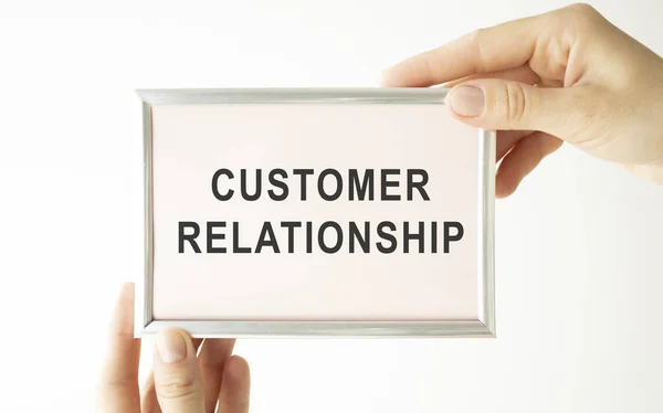 Customer Relationship Κείμενο Γραμμένο Ένα Τετράδιο Μολύβια — Φωτογραφία Αρχείου