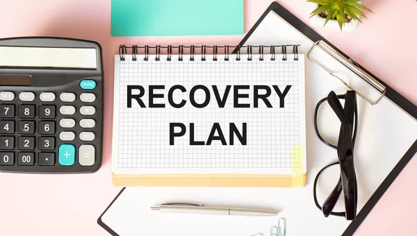 Recovery Plan word written on paper. Business concept