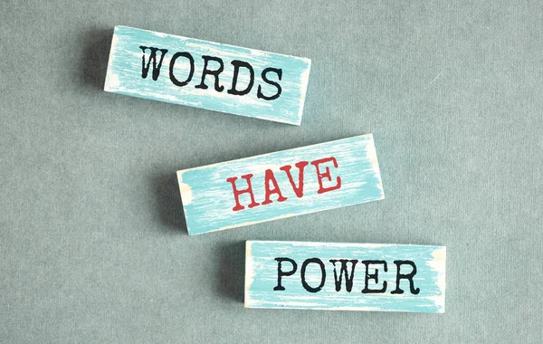 Word Have Power Alphabet Letter Wooden Background — Stock Photo, Image