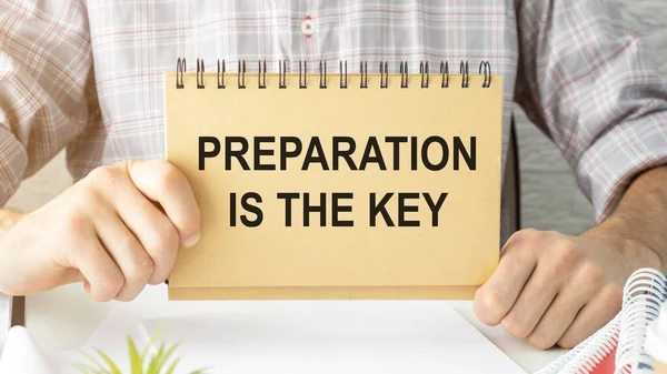 Preparation Key Plan Prepared Concept Just Prepare Perform — Stock Photo, Image