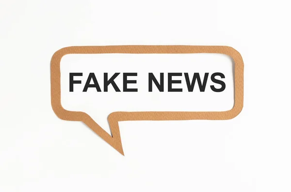 Lettering Fake News Frame White Background — Stok Foto