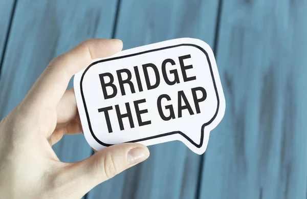 Bridge Gap Text Concept Isolated White Background — Stock Photo, Image