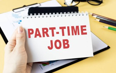 El yazısı yarı zamanlı iş. Konsept: Hafta sonu Serbest Çalışması Gündelik OJT Acemi Stint Sezonluk.