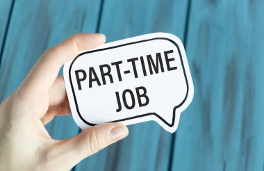 İşadamı bu konuda part-time iş metni tutuyor.