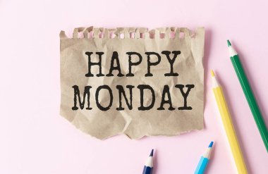 İş Konsepti Üst Görünüm Not Defteri Yazar Merhaba Pazartesi