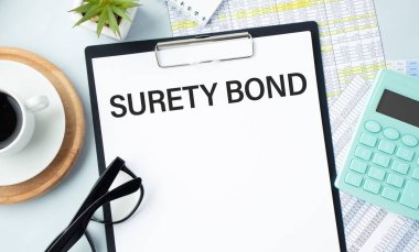 Masada Surety Bond yazılı kağıt.