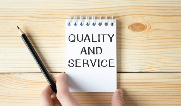 Quality Service Concept Text Note Work Study Concept — 스톡 사진