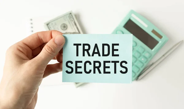 Trade secrets text concept isolated over white background