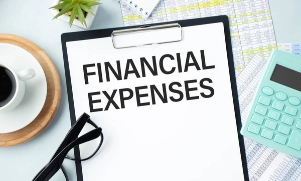 Paper Text Financial Expenses Table Chart — Stock Photo, Image