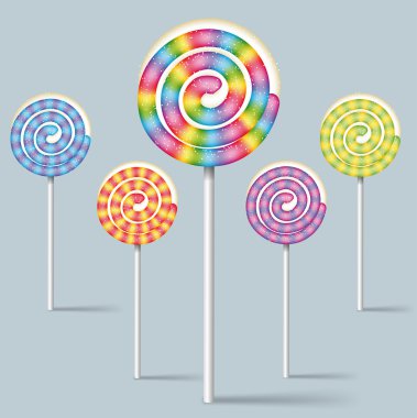 Renkli lolipop topluluğu