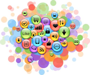 Internet simgeleri yapılmış bulut