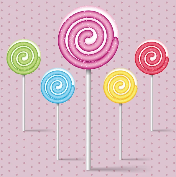 Collection de sucettes colorées — Image vectorielle