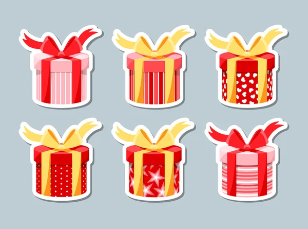 Set of gift boxes — Stock Vector