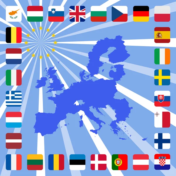 28 icônes de l'Union européenne — Image vectorielle