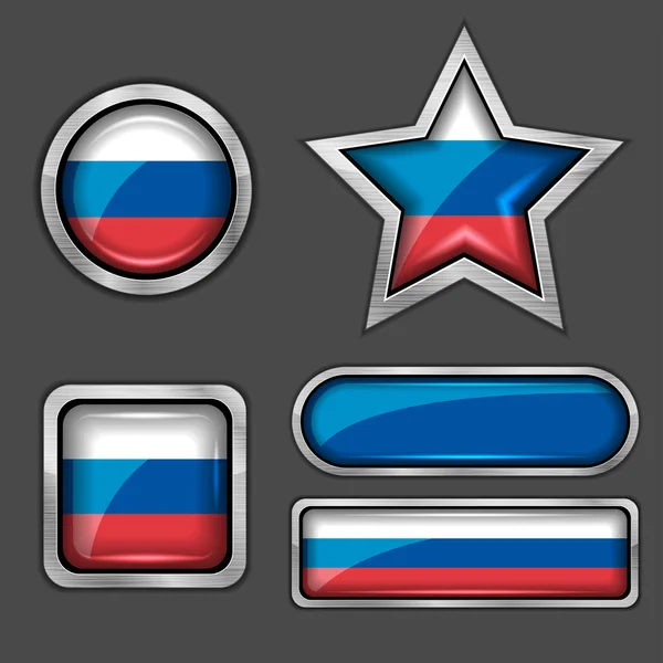 Russische vlag pictogrammen — Stockvector