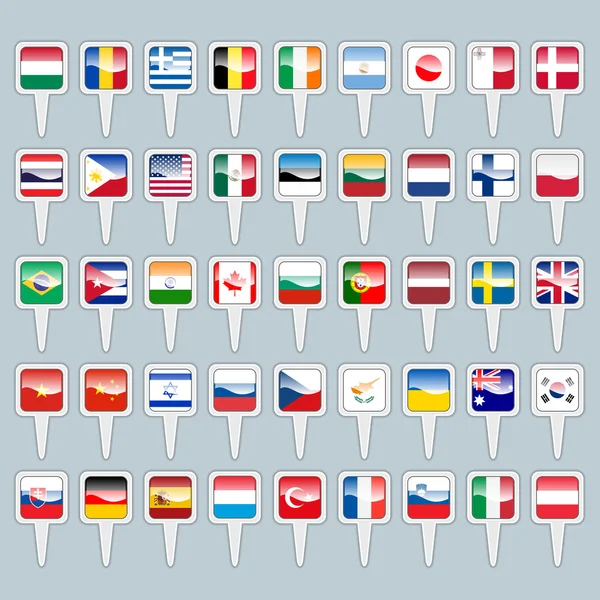 Set of world flags — Stock Vector