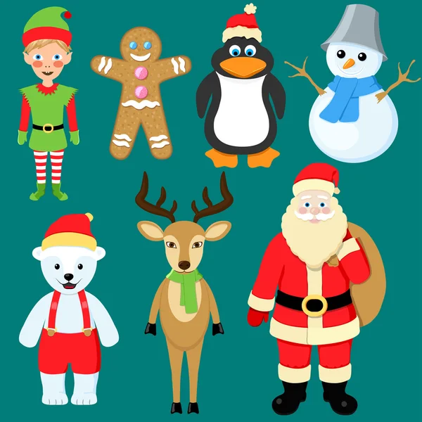 Personnages de Noël — Image vectorielle