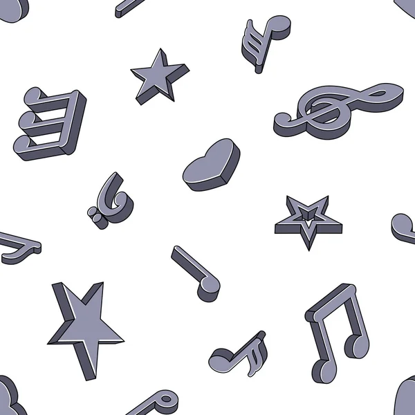 Conjunto de notas musicales — Vector de stock