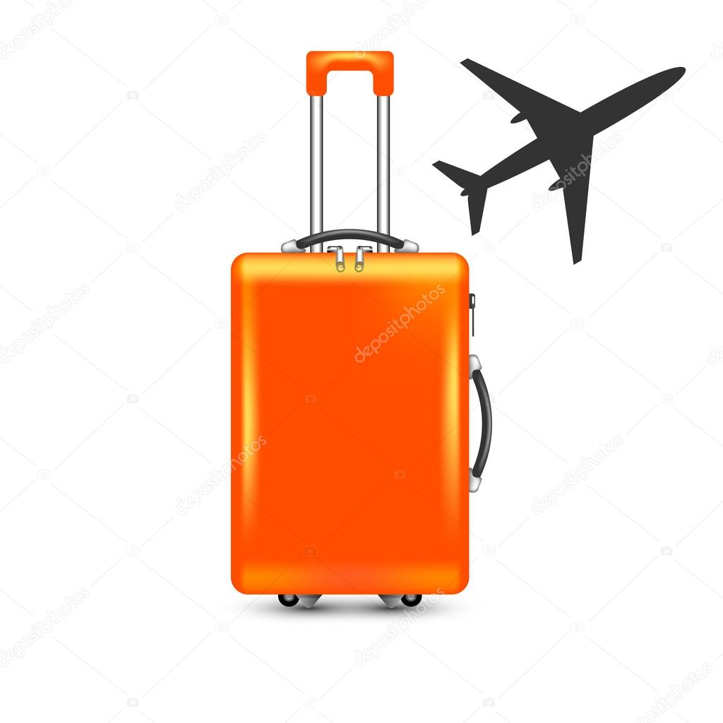 Airplane and suitcase