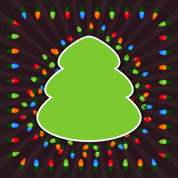 Árbol de Navidad vacío — Vector de stock