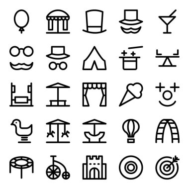 Karnaval için özet simgeleri.