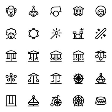 Sirk için taslak simgeleri.