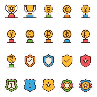 Ödüller için renk özeti simgeleri dolduruldu.