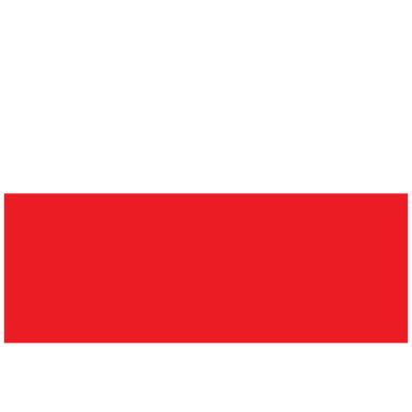 Polonya 'nın Ulusal Bayrağı - Düz Renk Simgesi.